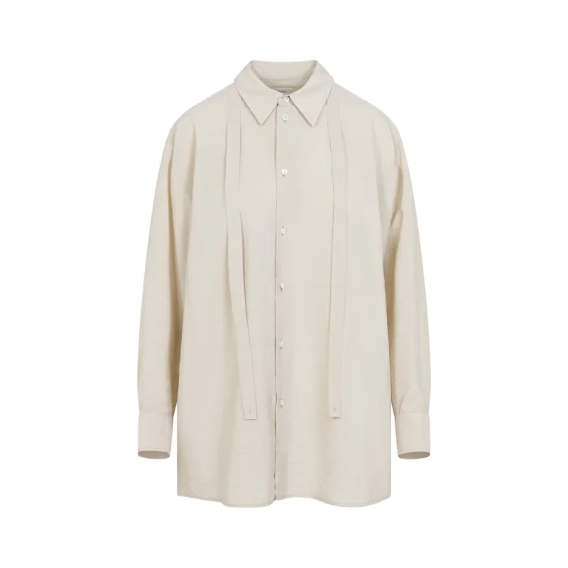 CAMICIA LUNGA CON CRAVATTA made by Lemaire