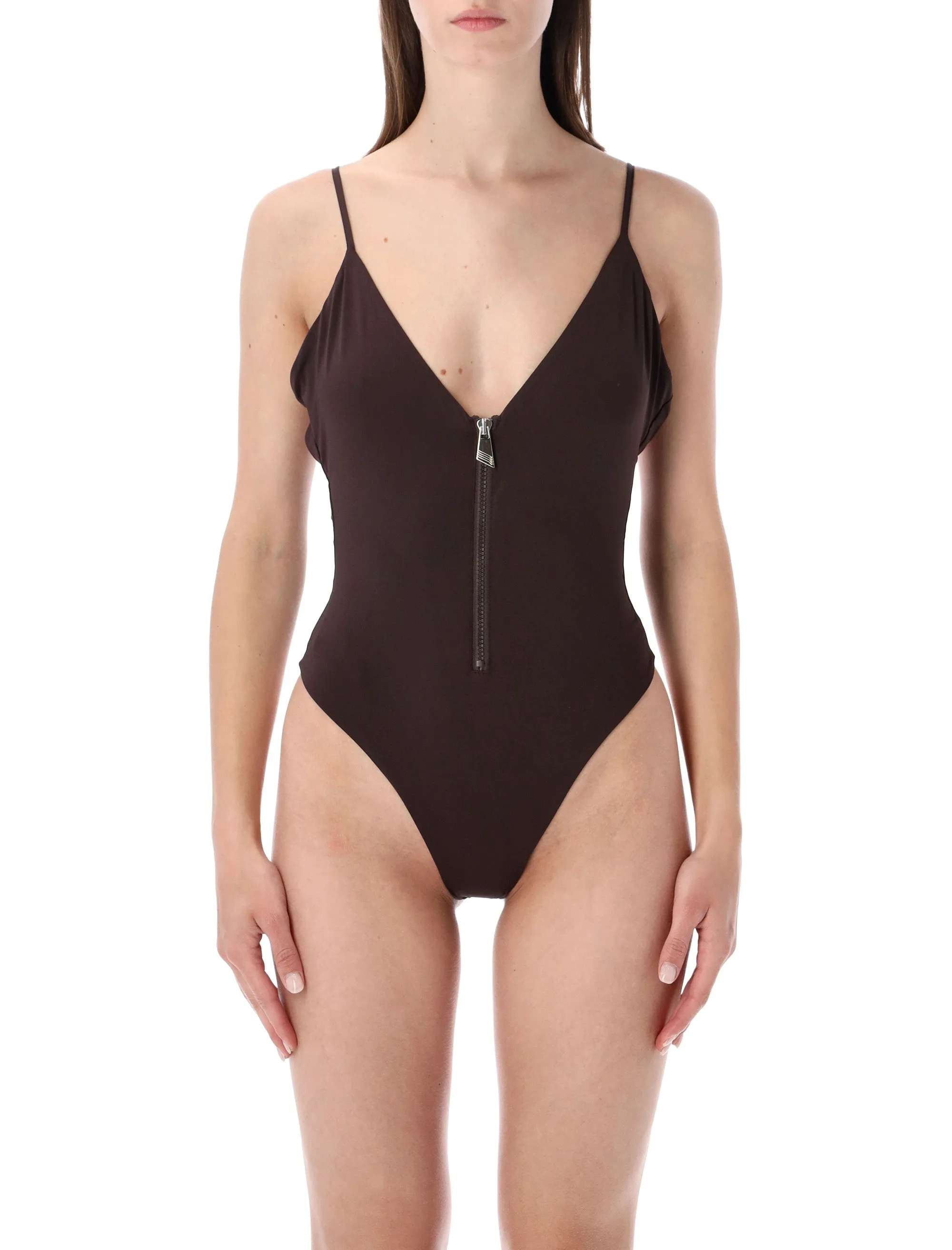 THE ATTICO ZIP-UP SWIMSUIT sold by Lord & Taylor
