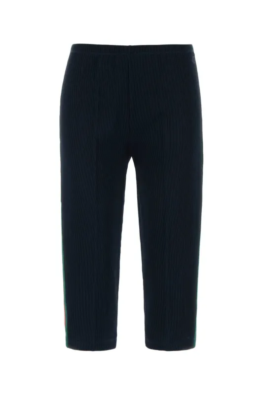 MIDNIGHT BLUE POLYESTER BLEND LEGGINGS made by Gucci