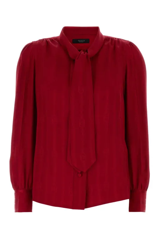 RED SILK SHIRT made by Gucci
