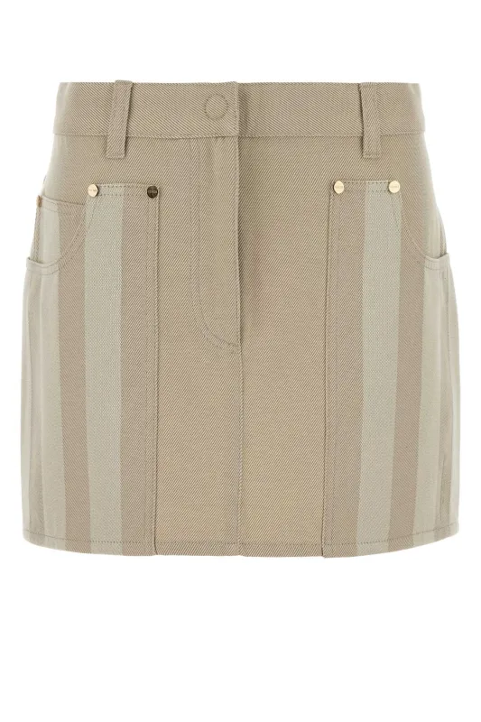 BEIGE DRILL MINI SKIRT made by Fendi