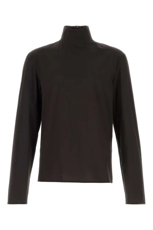 DARK BROWN STRETCH POPLIN SHIRT made by Gucci