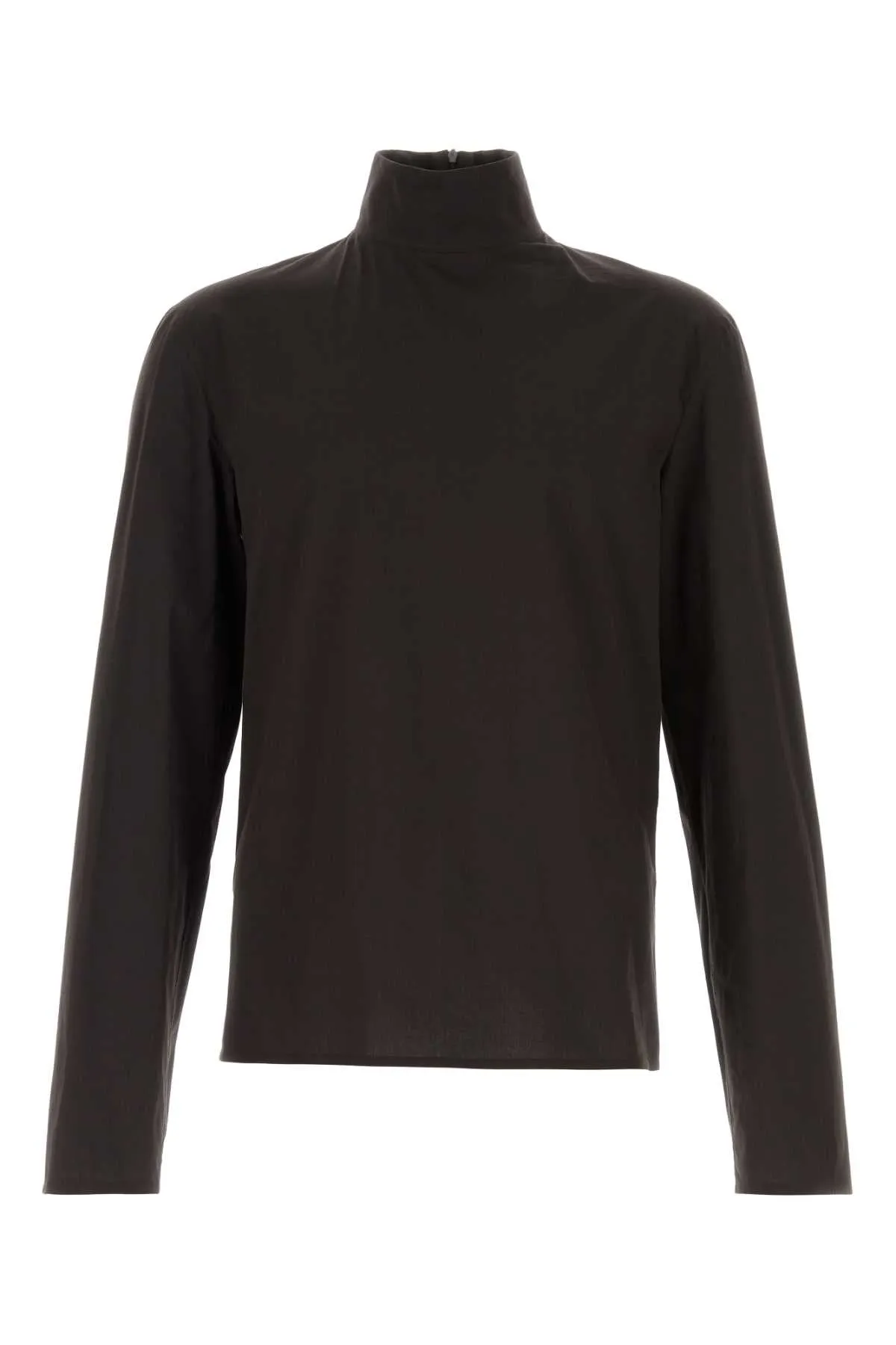 DARK BROWN STRETCH POPLIN SHIRT sold by Lord & Taylor