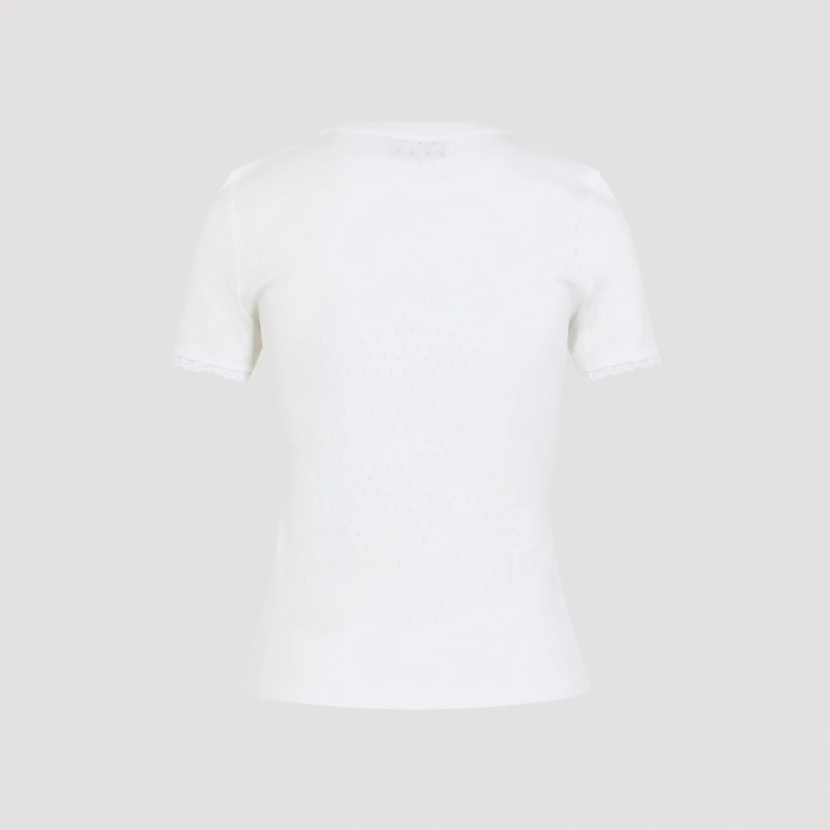Miu Miu Cotton T-Shirt, White with Logo Patch sold by Lord & Taylor product image thumbnail 4
