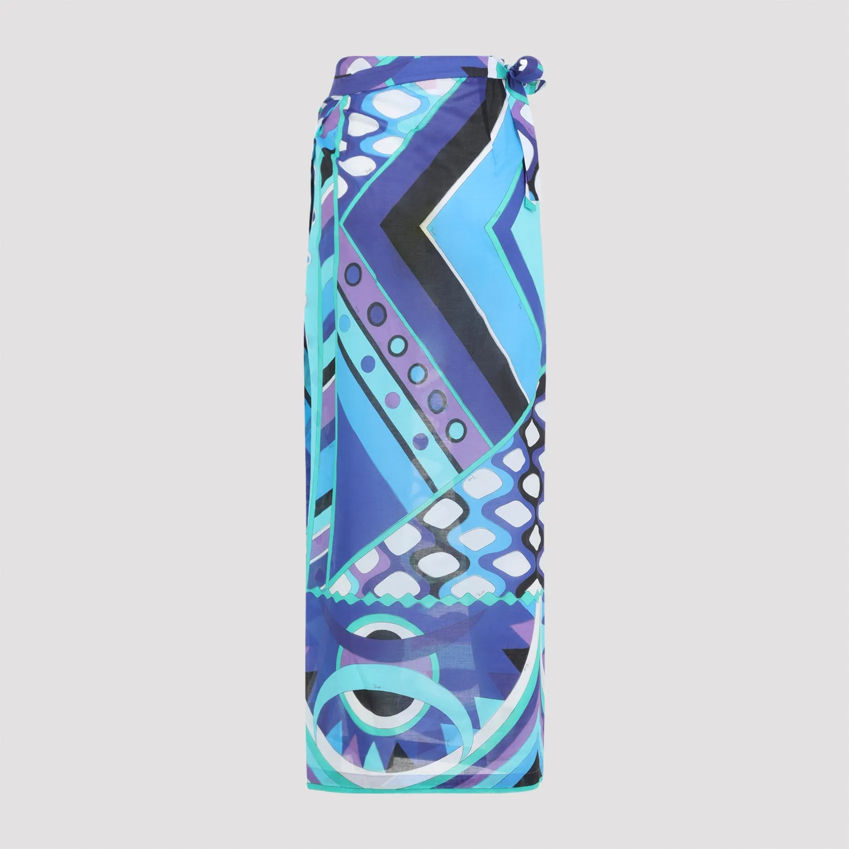 Pucci Wrap Pareo Skirt, Turquoise Geometric Print sold by Lord & Taylor product image thumbnail 4