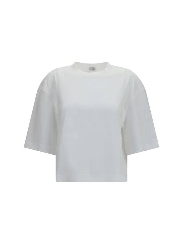 Oversized Short-Sleeve T-Shirt White made by Brunello Cucinelli