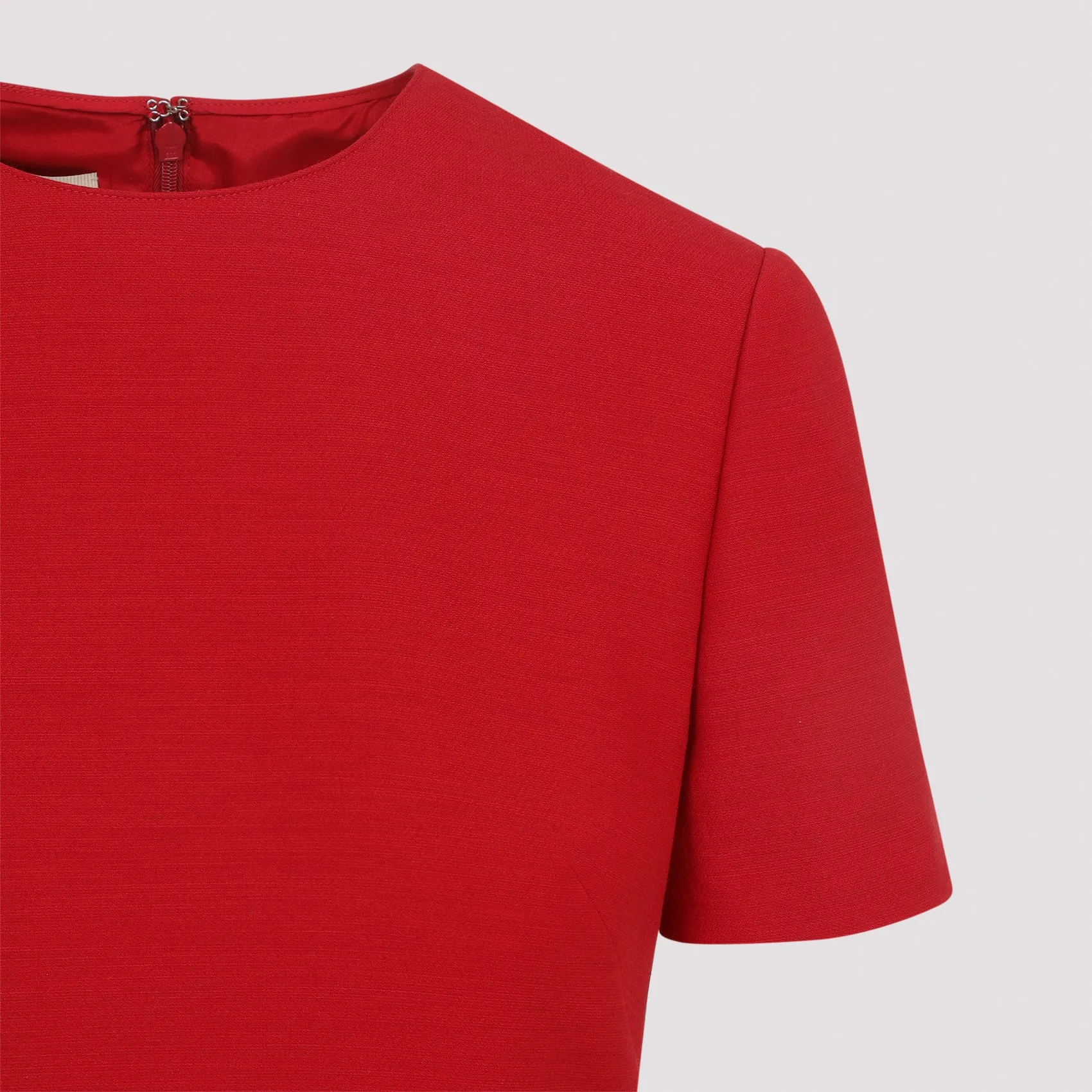 Valentino Wool Mini Dress, Red with Gold Vlogo sold by Lord & Taylor product image thumbnail 5