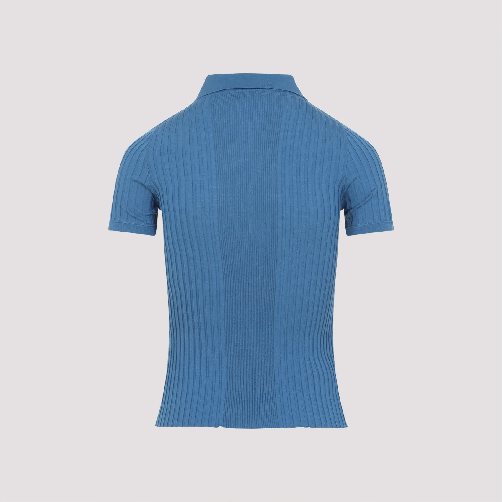 Miu Miu Wool Polo, Blue with Embroidered Logo sold by Lord & Taylor product image thumbnail 4