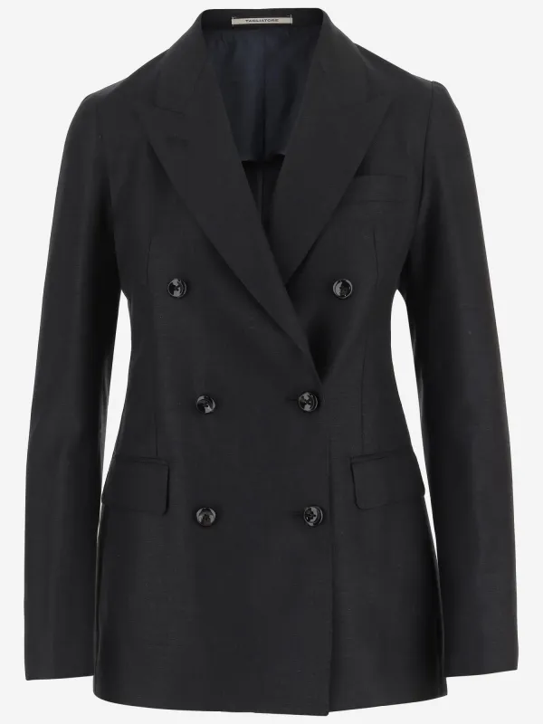Wool and Silk Blend Jacket made by Tagliatore