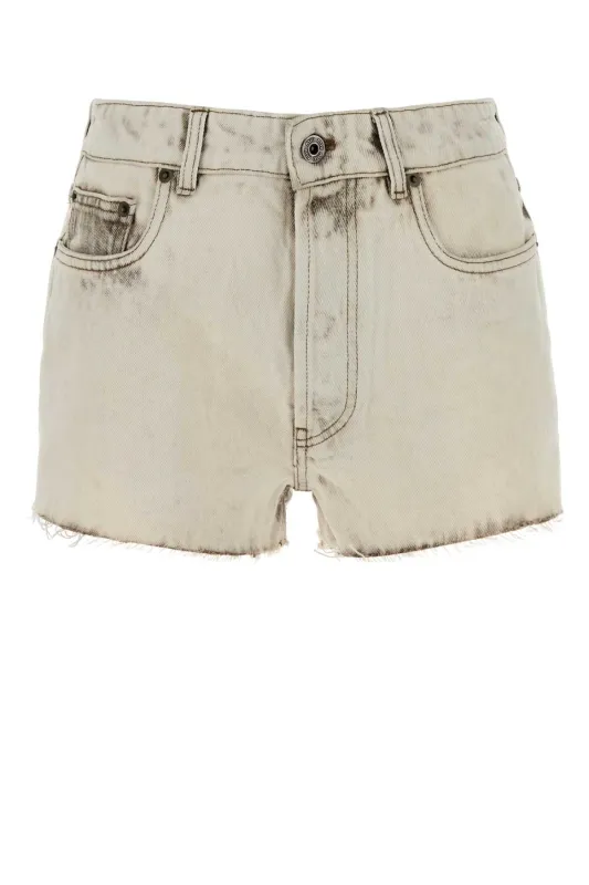 WHITE DENIM SHORT made by Miu Miu