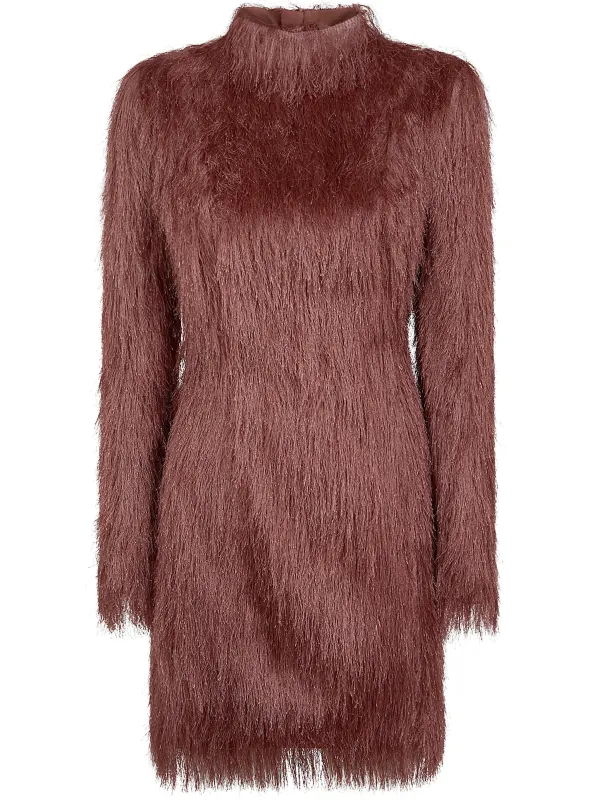 LONG SLEEVES FRINGES BODYCON SHORT DRESS made by Balmain