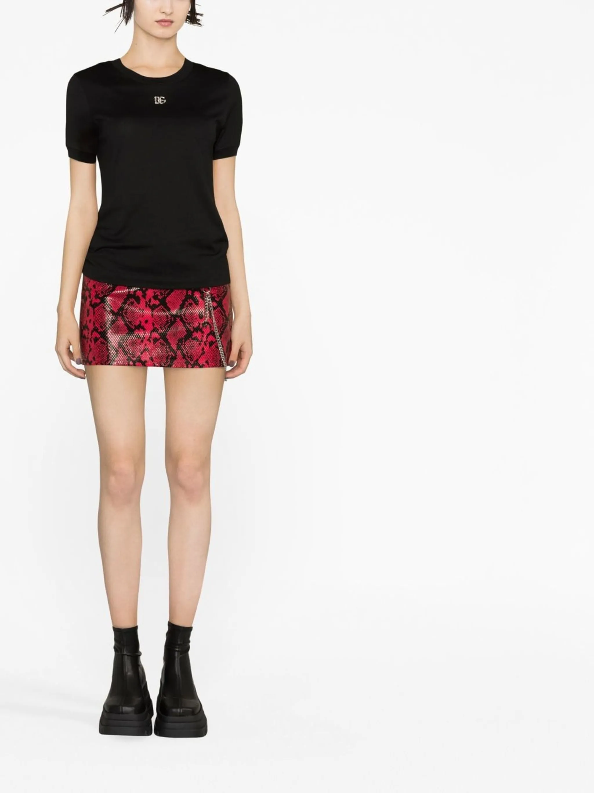 T-SHIRT WITH CRYSTAL DG LOGO sold by Lord & Taylor product image thumbnail 2