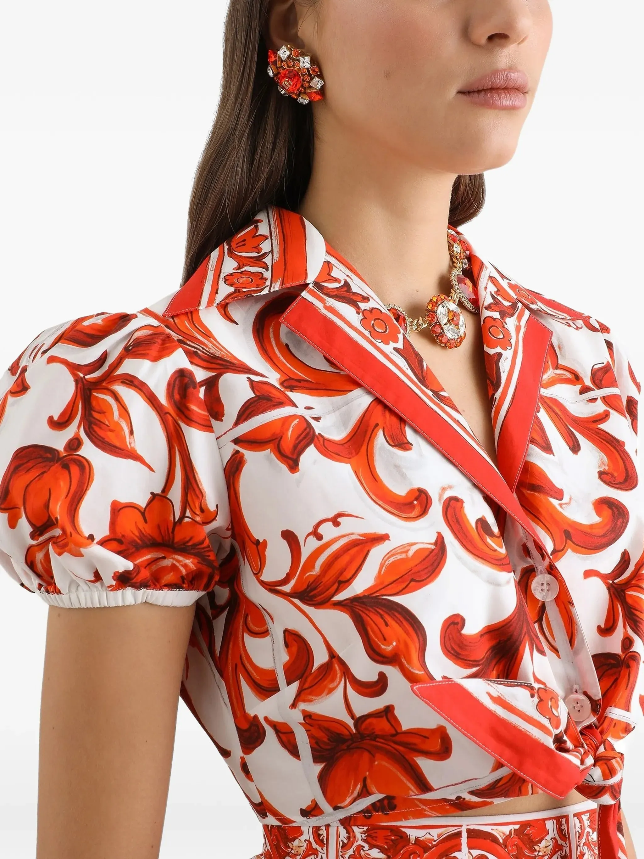 MAJOLICA-PRINT POPLIN SHIRT sold by Lord & Taylor product image thumbnail 4