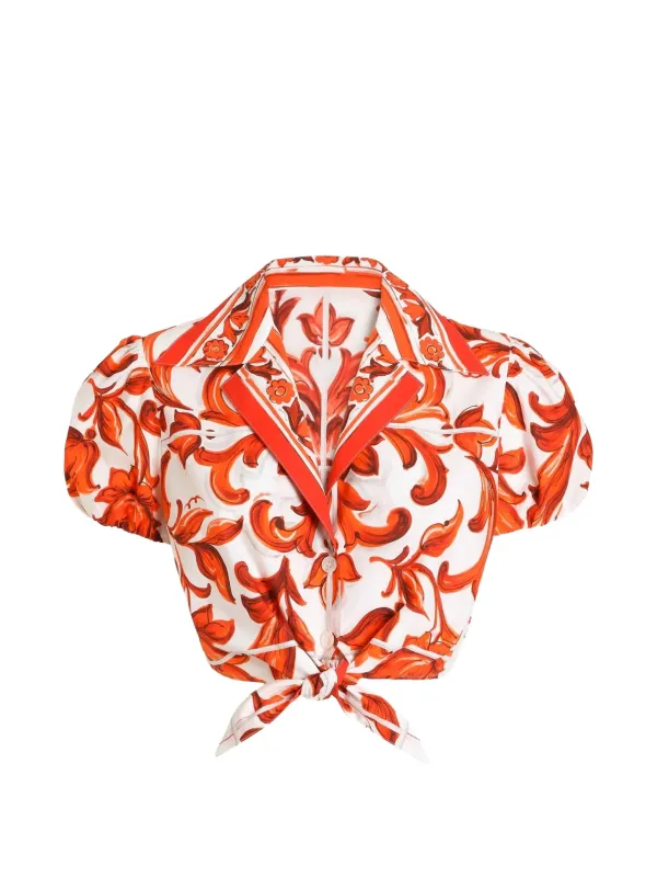 MAJOLICA-PRINT POPLIN SHIRT made by Dolce & Gabanna