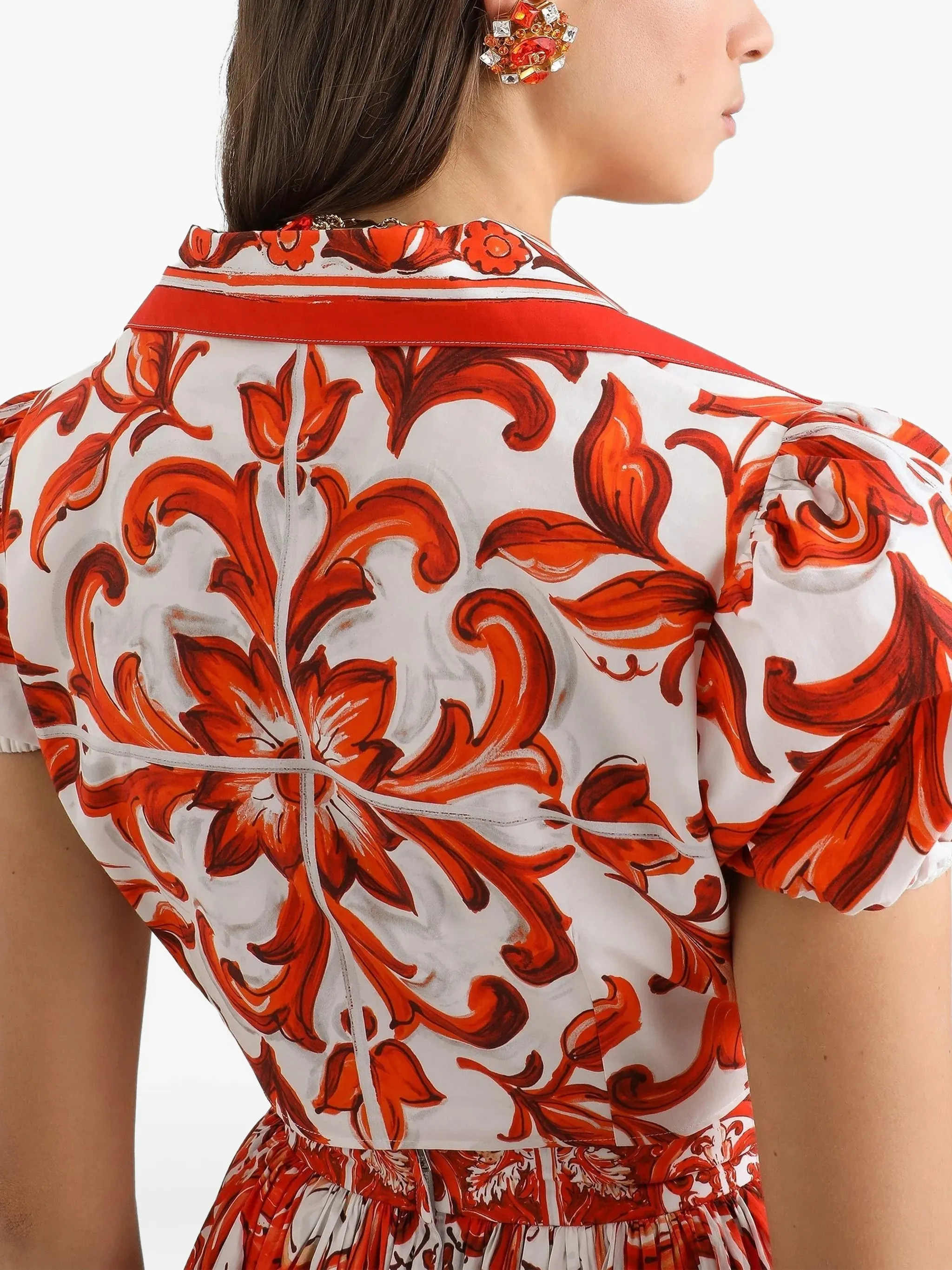 MAJOLICA-PRINT POPLIN SHIRT sold by Lord & Taylor product image thumbnail 5