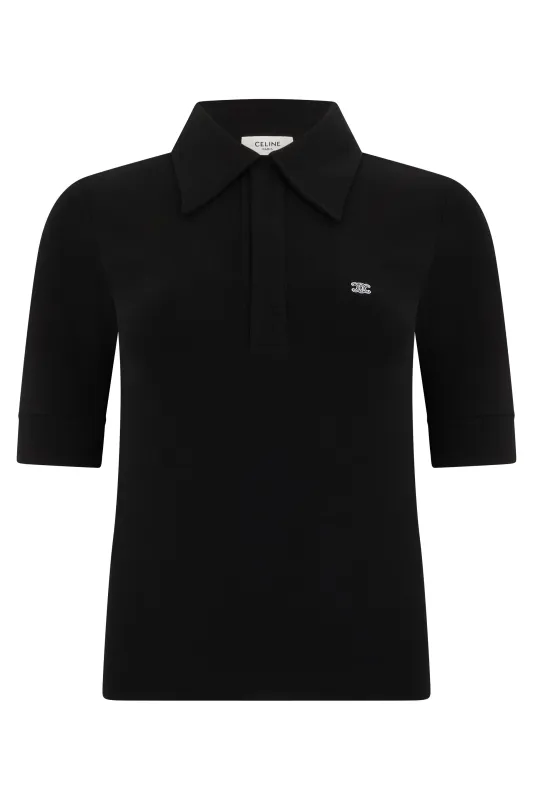 SHORT SLEEVE POLO IN COTTON made by Celine