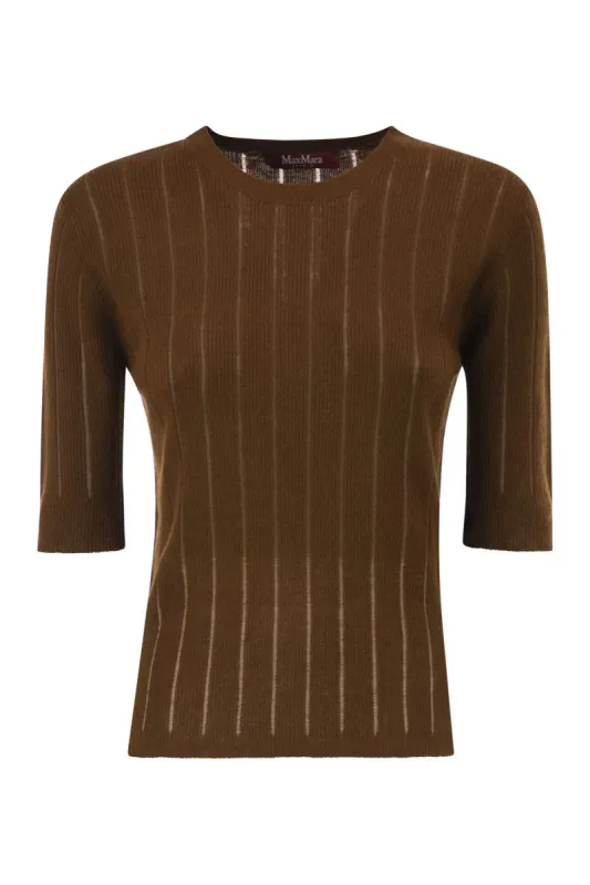 MSTRAGNO – SLIM-FIT SILK AND WOOL RIBBED KNIT TOP made by MaxMara