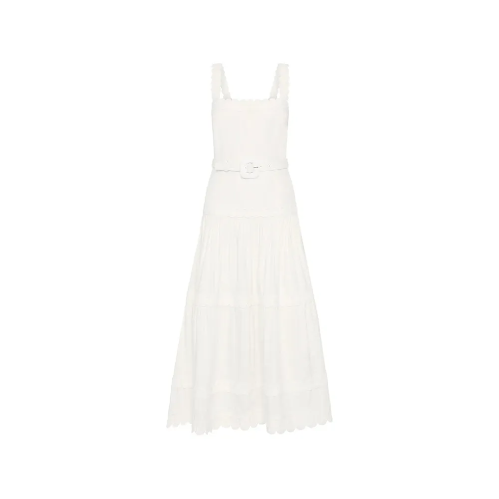 Dress in Ivory Linen-Blend sold by Lord & Taylor