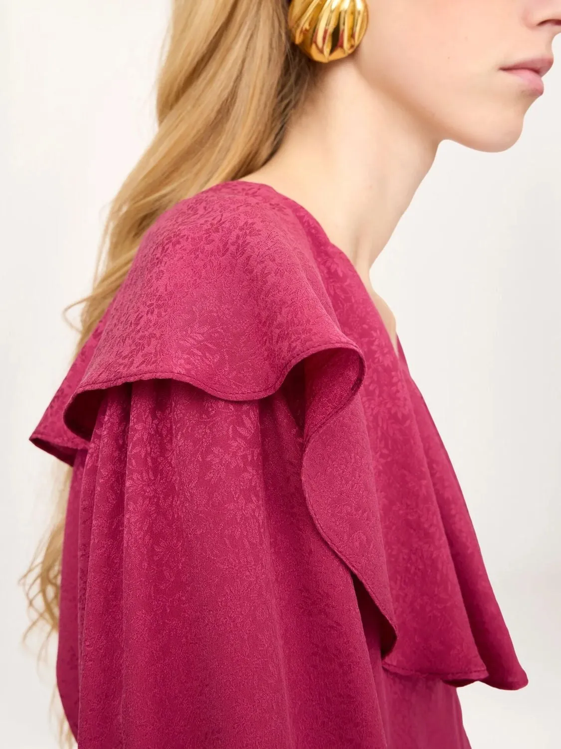 TYRIAN PURPLE SILK BLOUSE sold by Lord & Taylor product image thumbnail 3