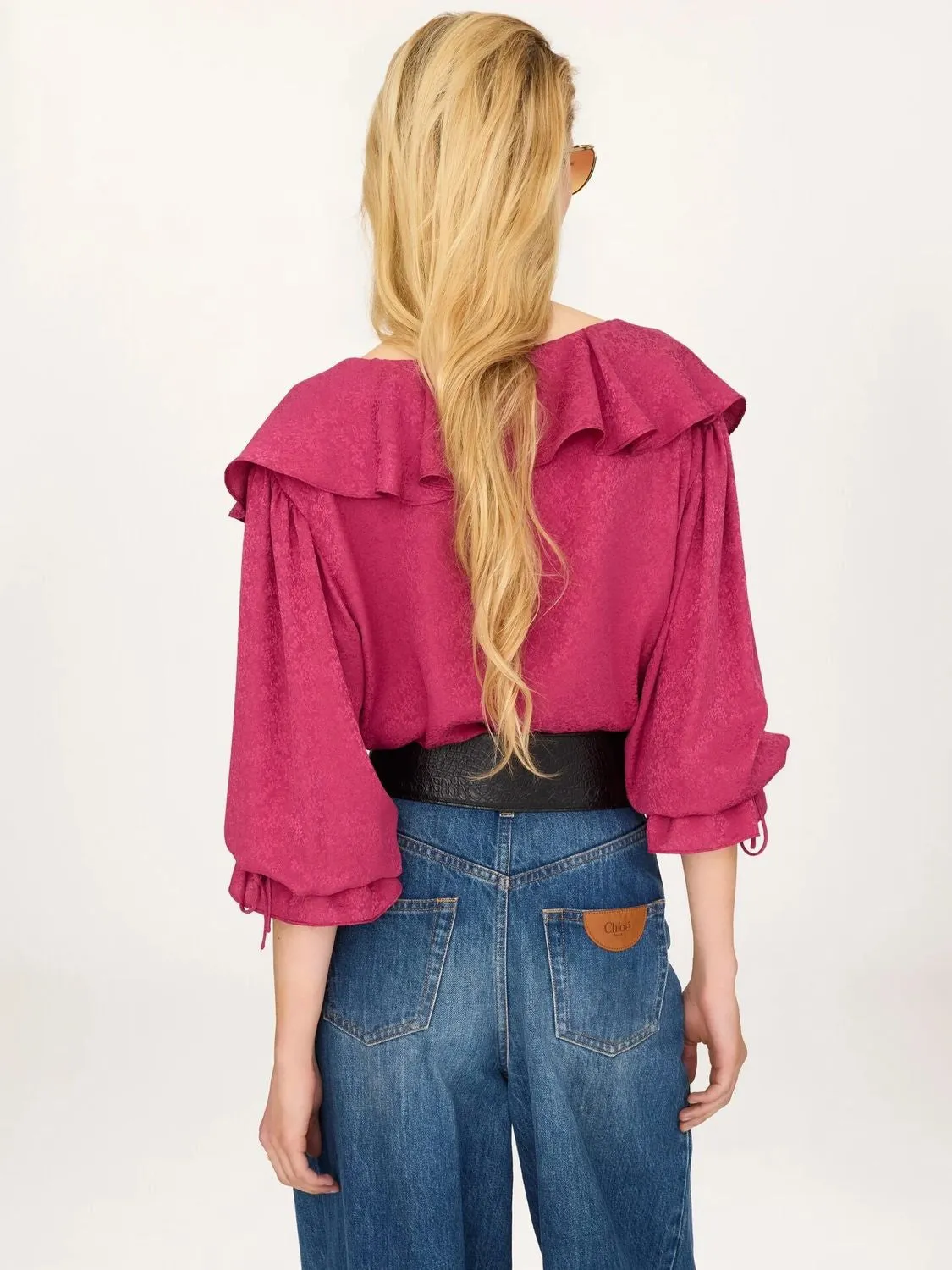 TYRIAN PURPLE SILK BLOUSE sold by Lord & Taylor product image thumbnail 2