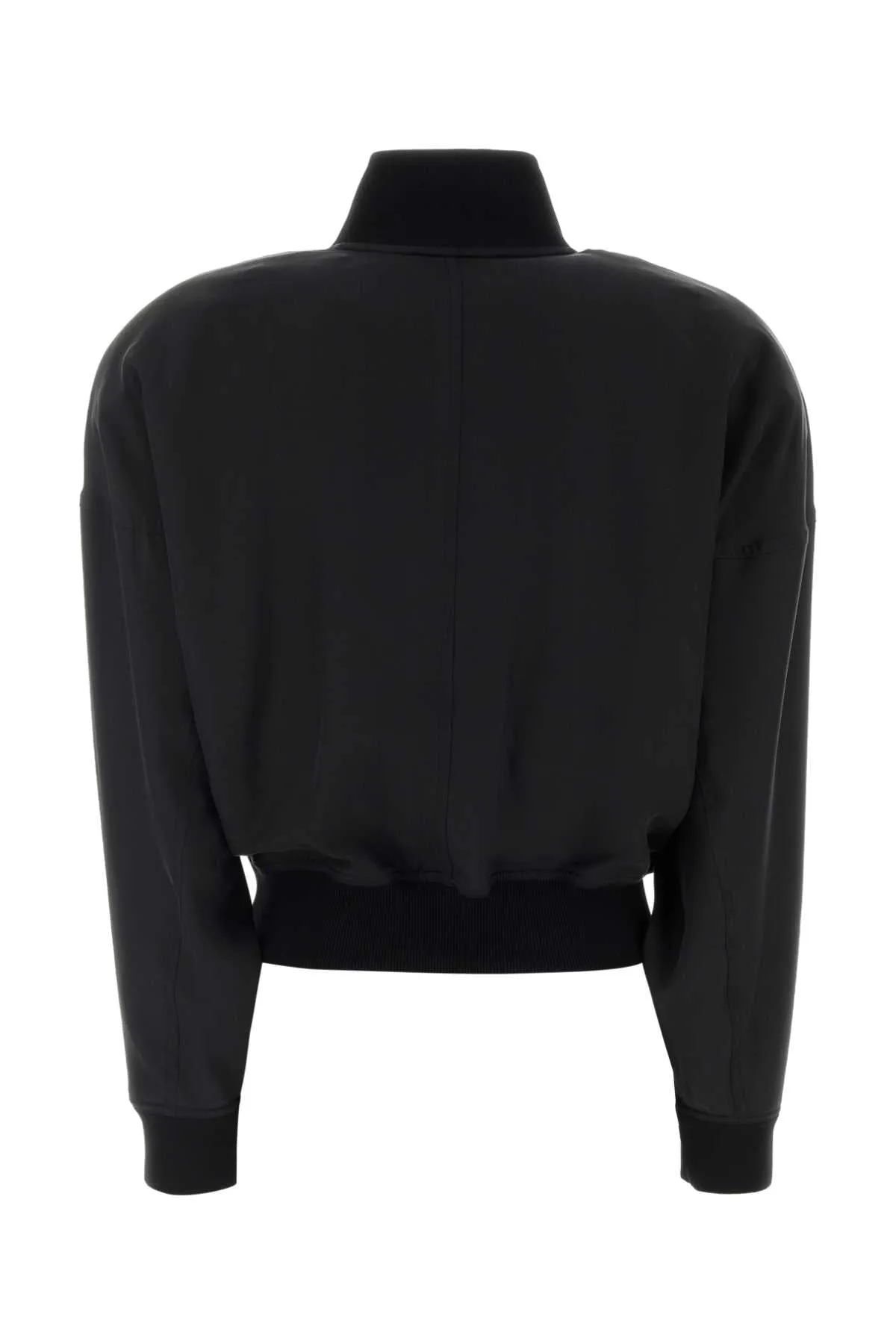 BLACK SILK BOMBER JACKET sold by Lord & Taylor product image thumbnail 2