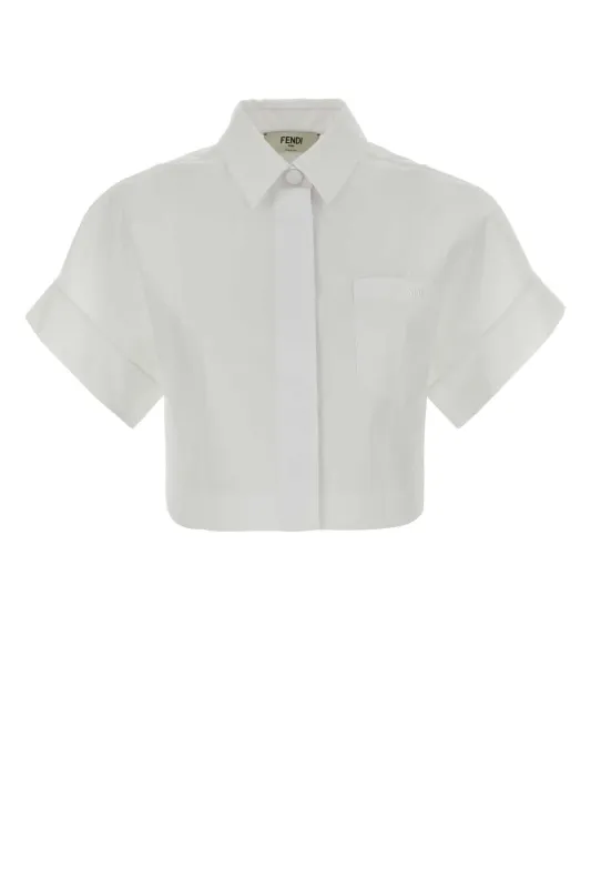 WHITE POPLIN SHIRT made by Fendi