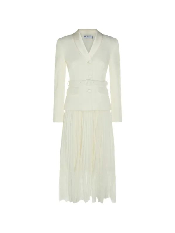 SHAWL COLLAR MIDI DRESS made by Self-Portrait