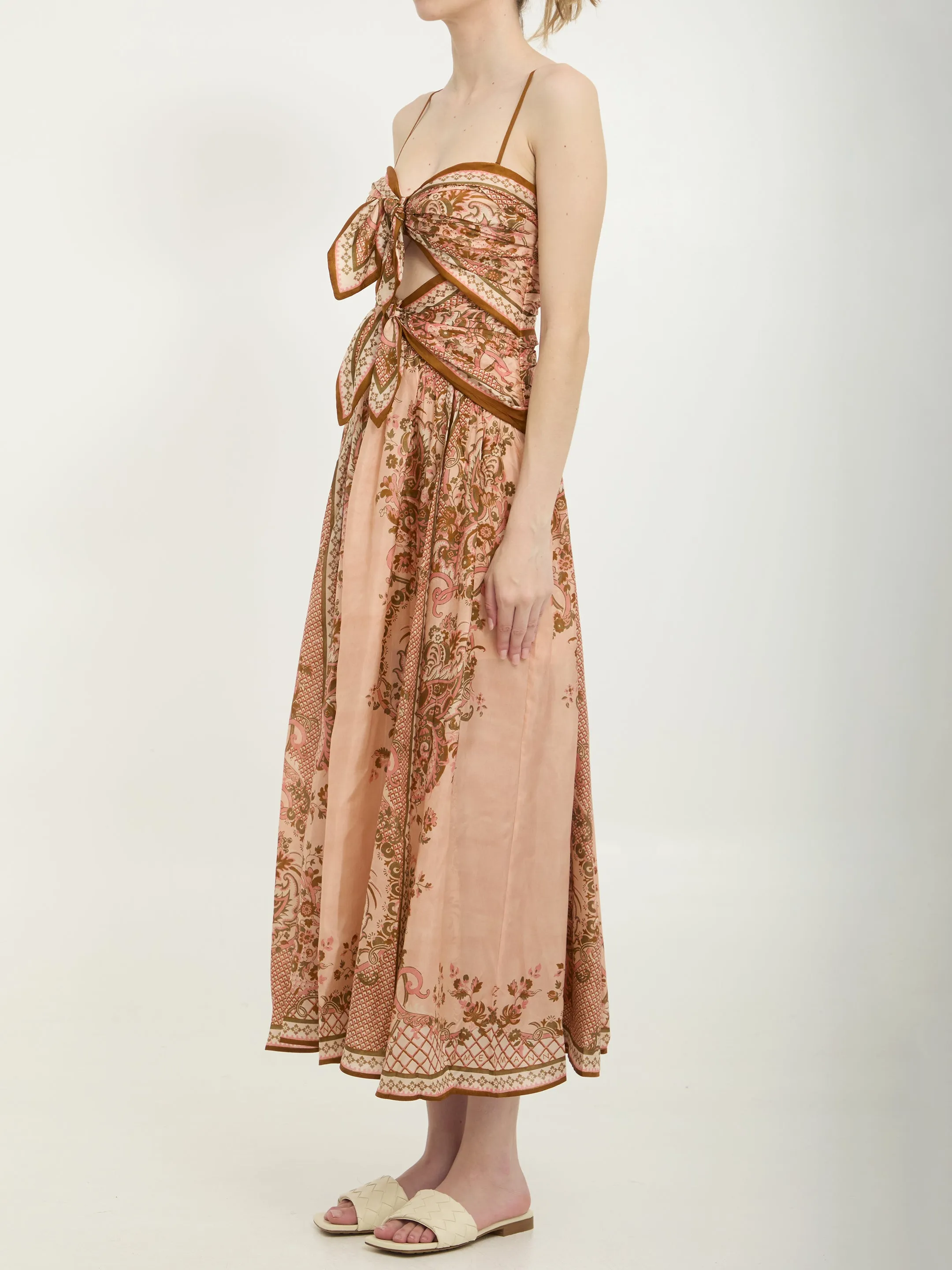 Aster scarf print midi dress sold by Lord & Taylor product image thumbnail 2