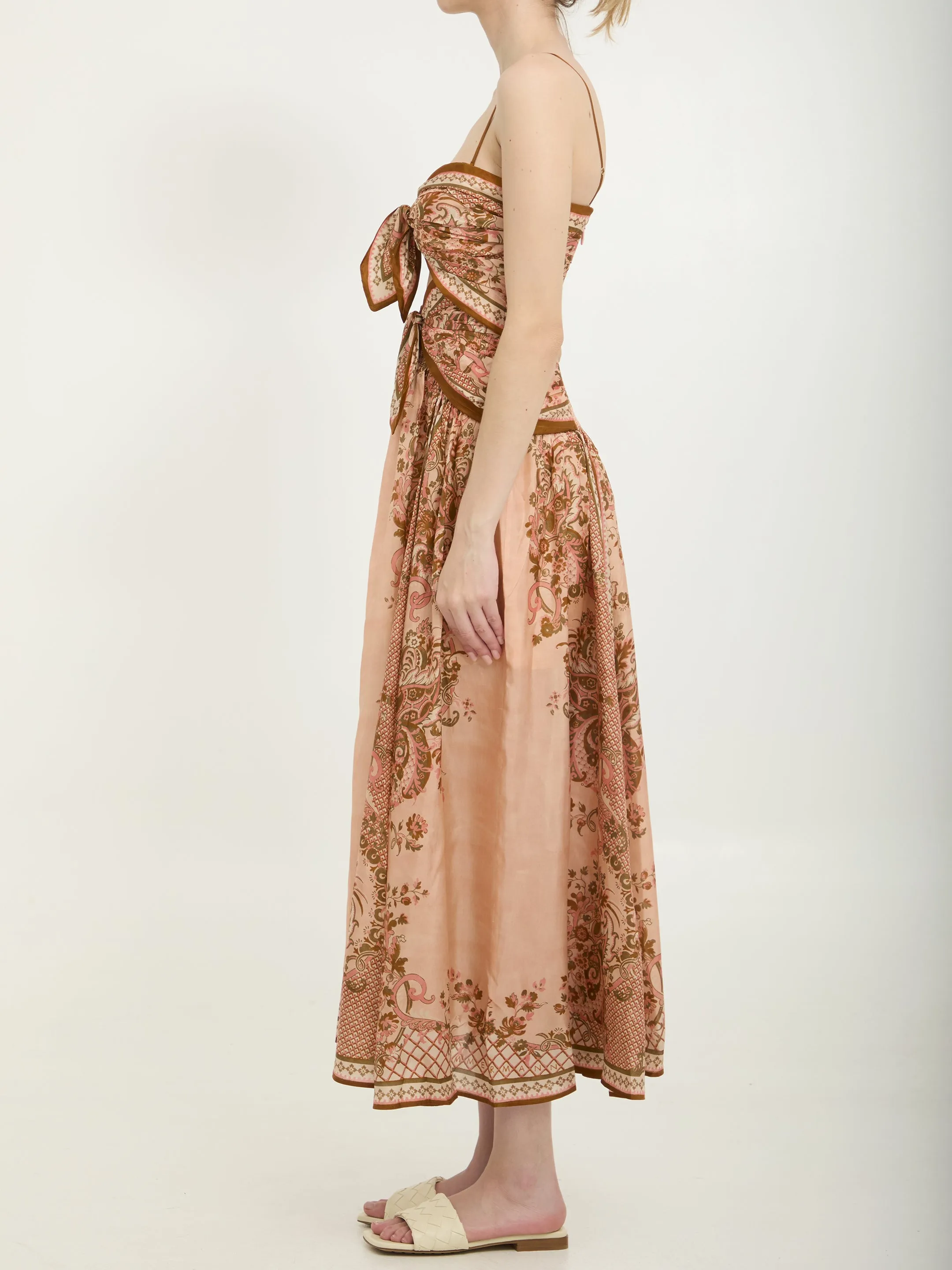 Aster scarf print midi dress sold by Lord & Taylor product image thumbnail 3