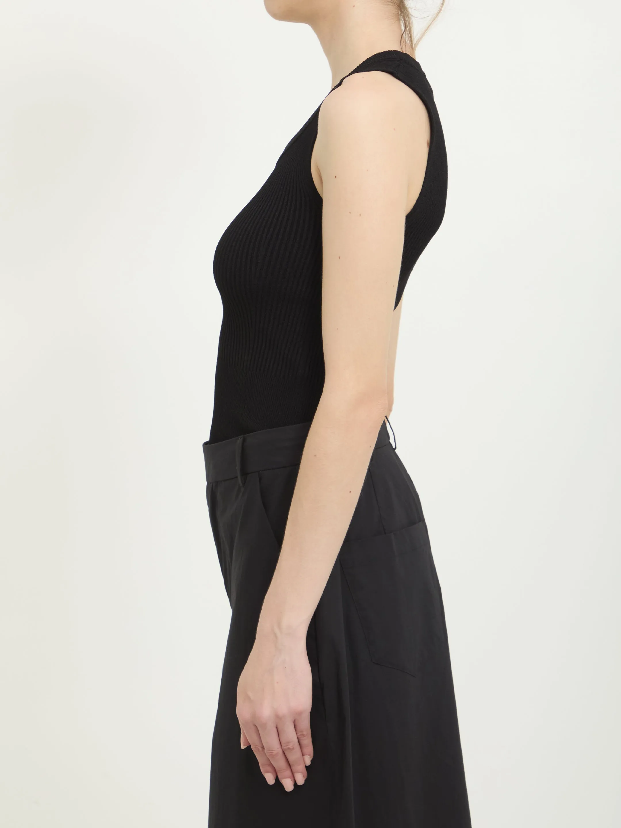 Rib knit tank top sold by Lord & Taylor product image thumbnail 3