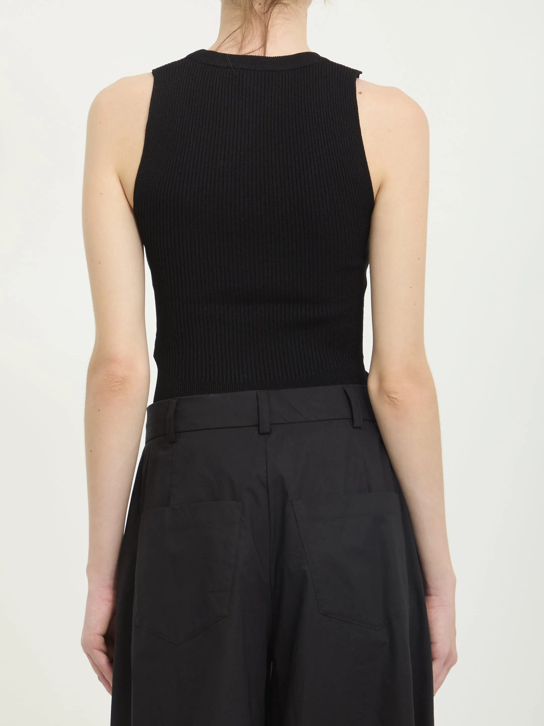 Rib knit tank top sold by Lord & Taylor product image thumbnail 4