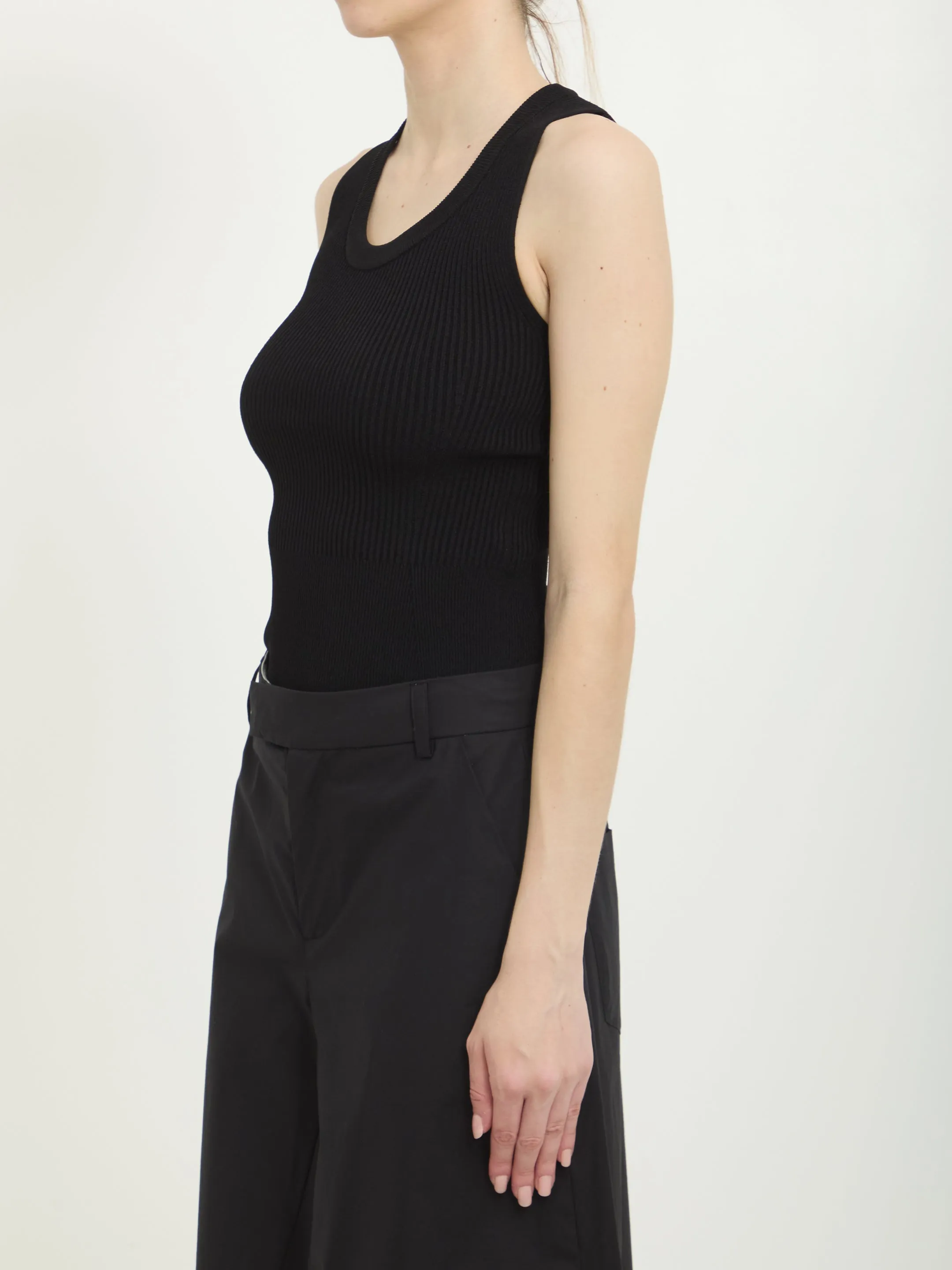 Rib knit tank top sold by Lord & Taylor product image thumbnail 2