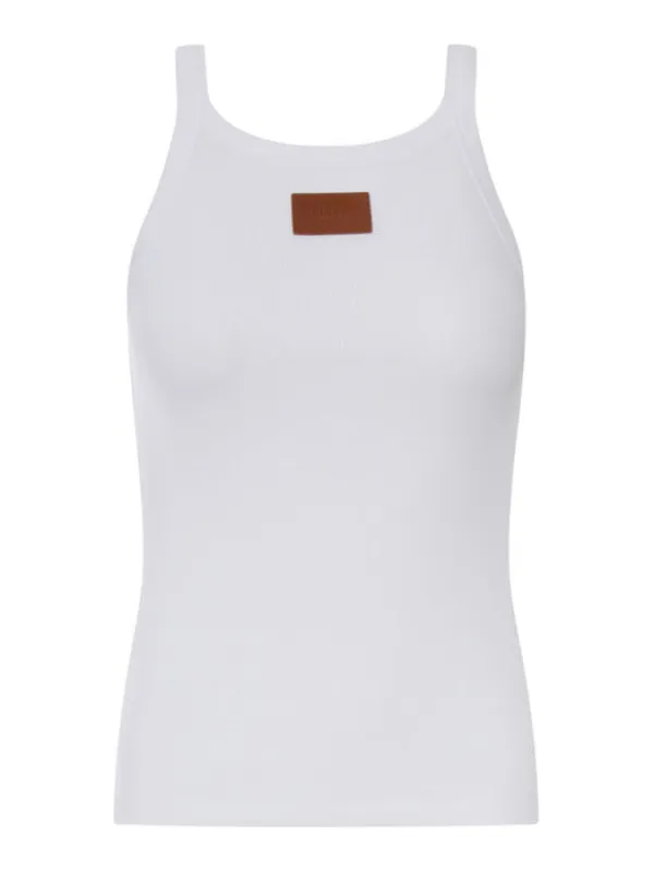 Cotton tank top made by Fendi