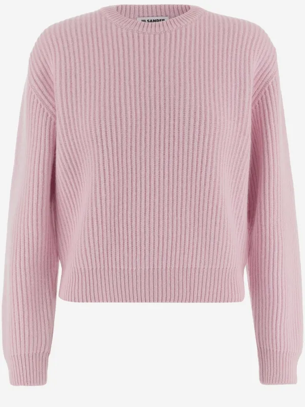 Wool Sweater Pink made by Jil Sander