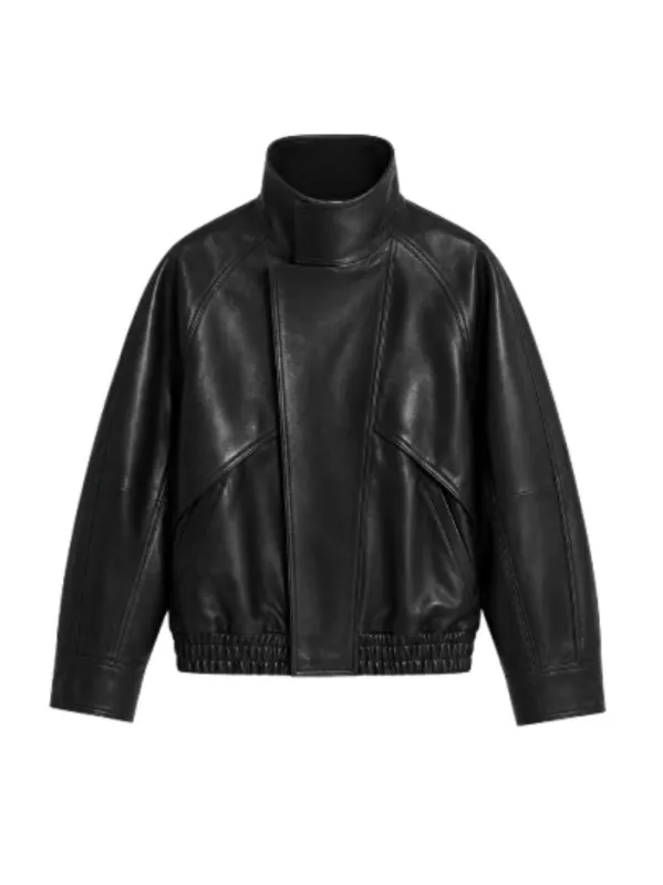 Jacket Ariste Lambskin Black made by Nour Hammour