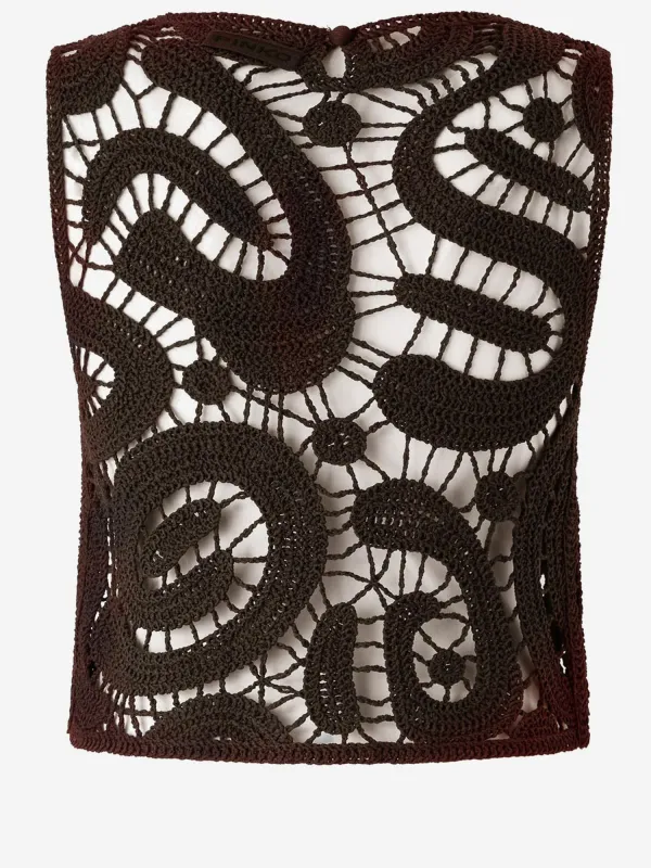 Geometric Crochet Top made by Pinko