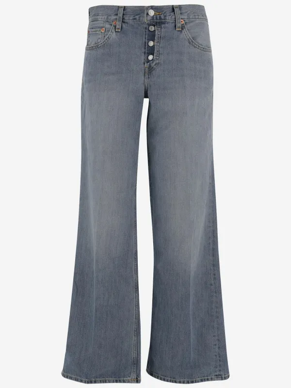 Cotton Denim Jeans with Classic Style made by Re/Done