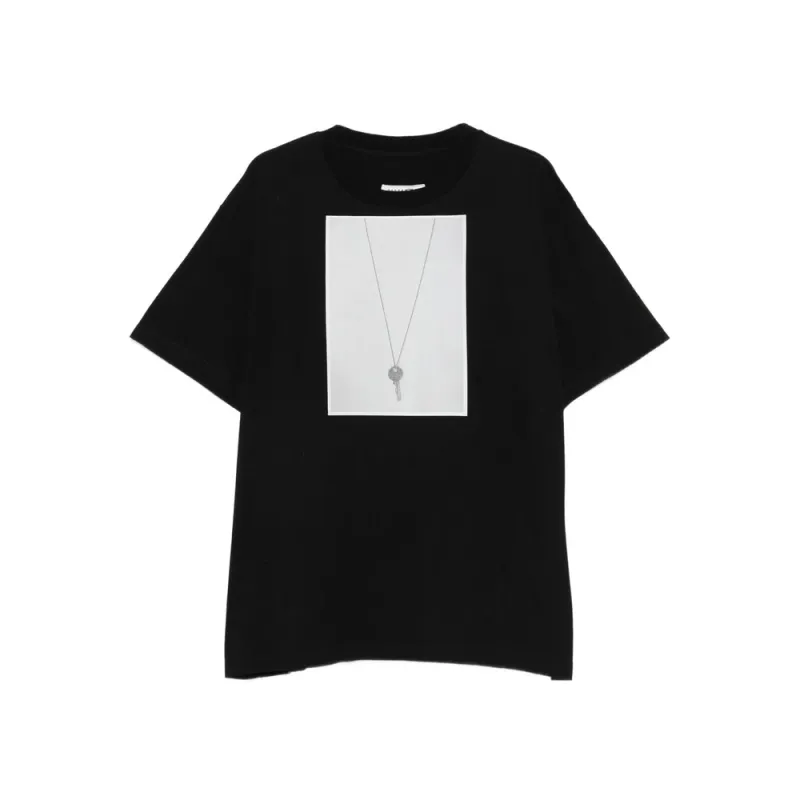 Graphic Print T-Shirt with Round Neck made by Maison Margiela