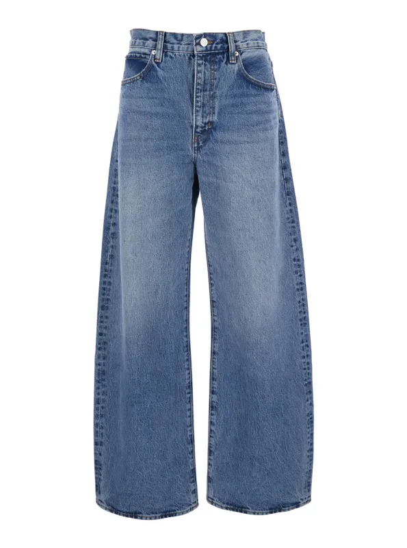 Jeans The Bow Blue Denim made by Frame Denim