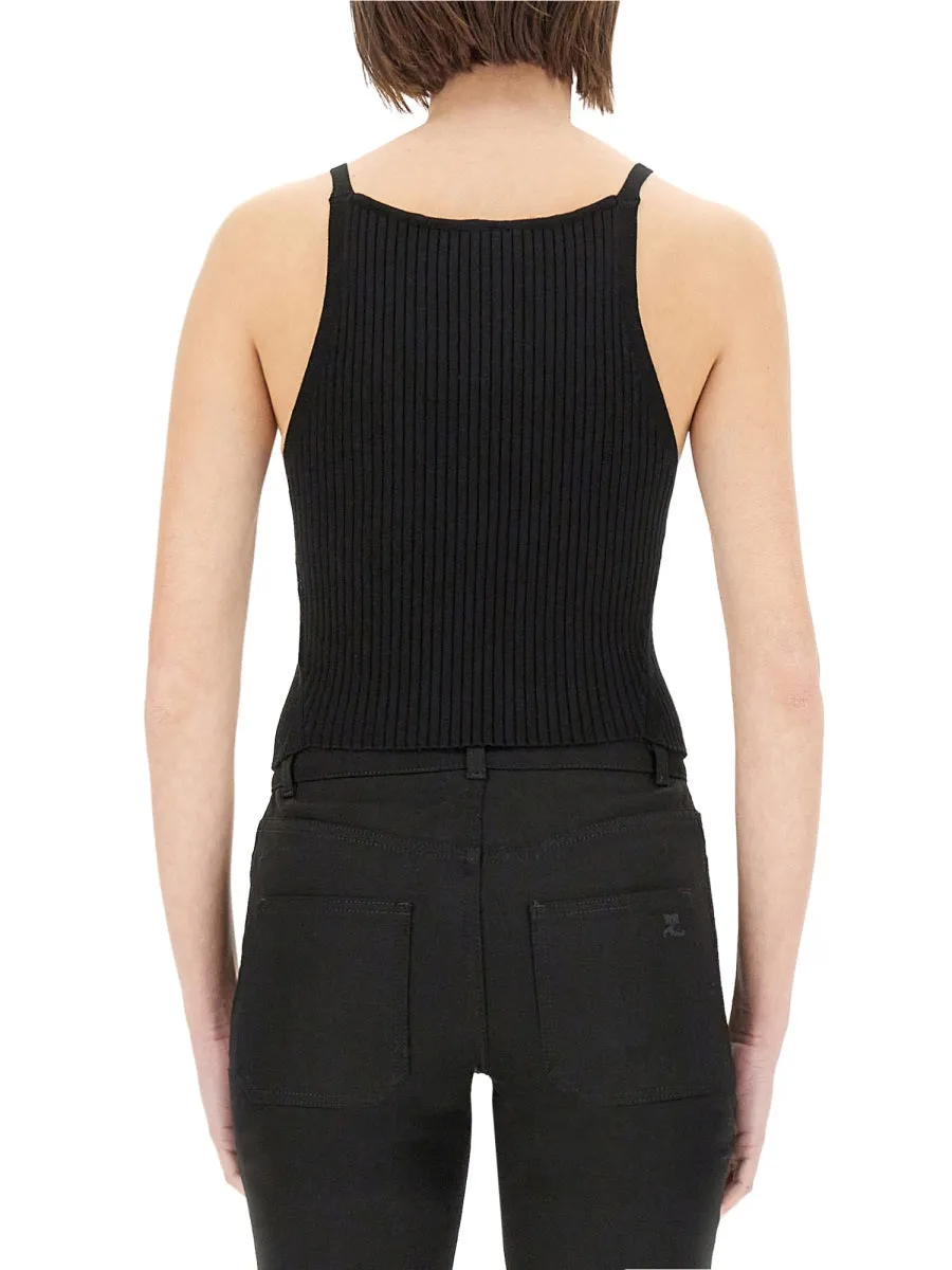 Ribbed Tank Top in Black sold by Lord & Taylor product image thumbnail 2