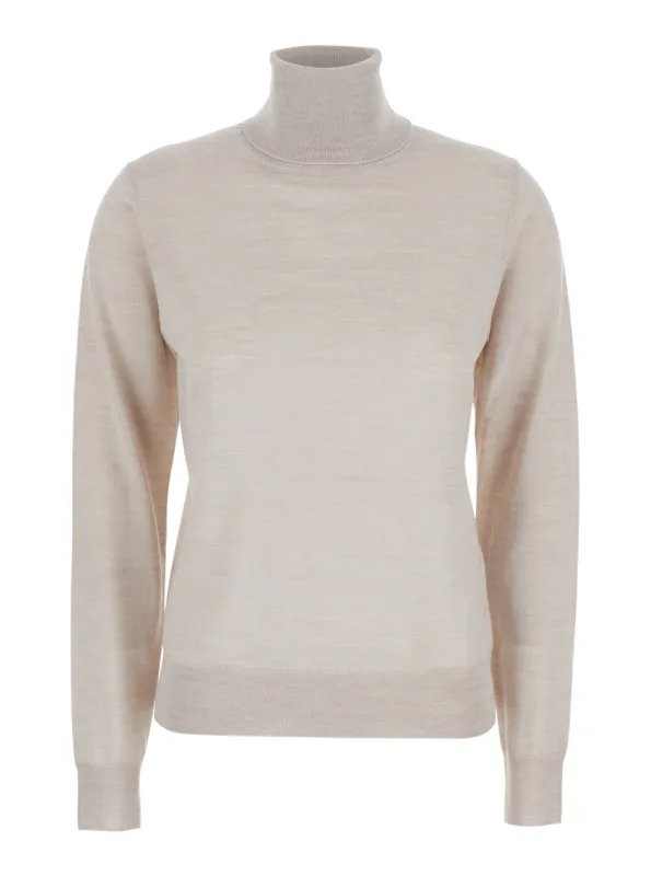 Beige Turtleneck Sweater made by P.A.R.O.S.H.