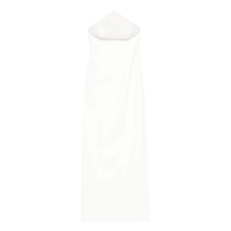 Cream White Strapless Column Dress made by Solace London