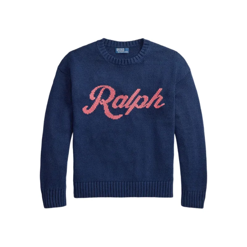 Intarsia-Knit Crew Neck Sweater made by Ralph Lauren