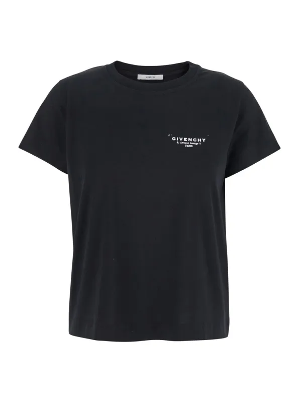 Black Crewneck T-Shirt with Logo made by Givenchy
