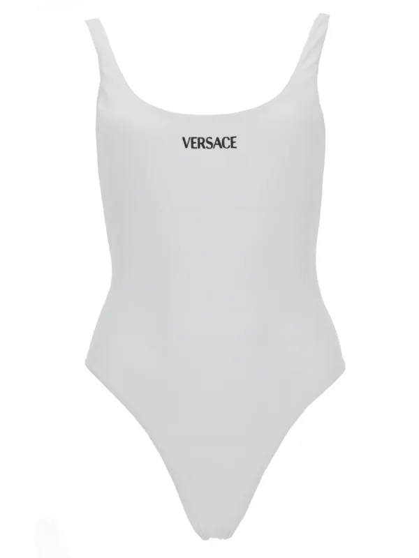 One Piece Swimsuit White made by Versace