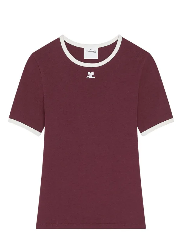 Signature Contrast T-Shirt made by Courreges