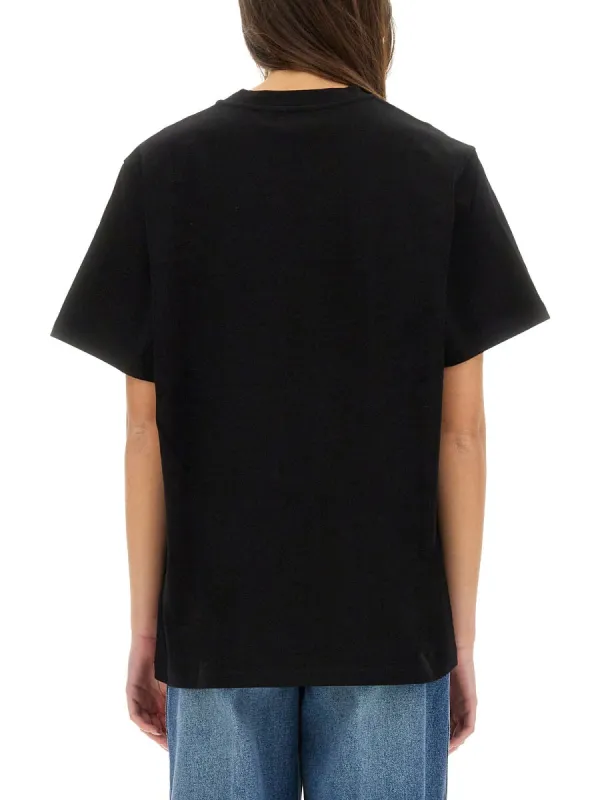 Cotton T-Shirt in Black made by Stella McCartney