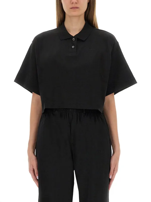Cropped Jersey Polo Shirt made by Alexander Wang