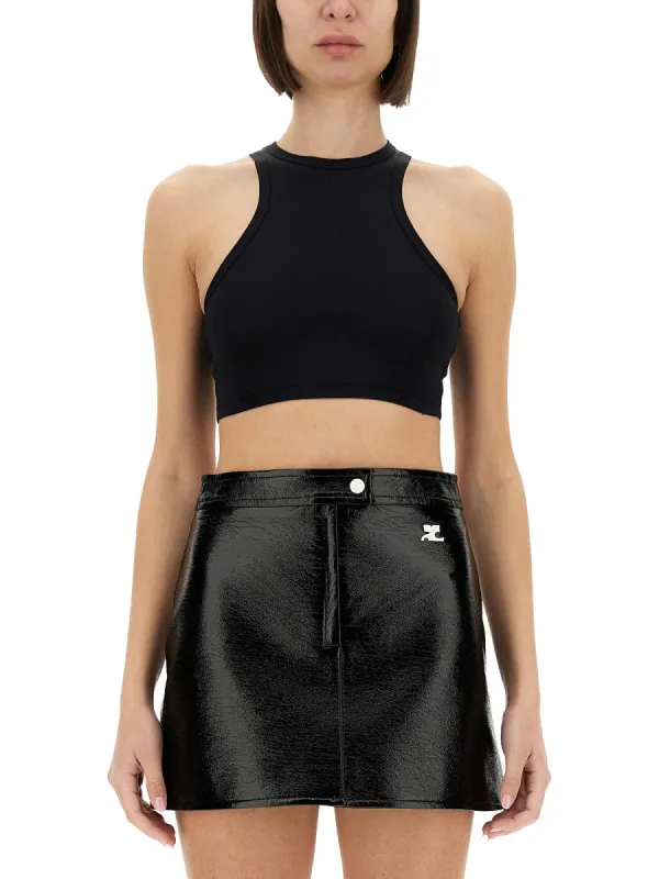 Black Crop Top made by Courreges