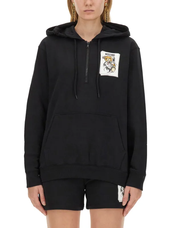 Sweatshirt with Logo Print made by Moschino
